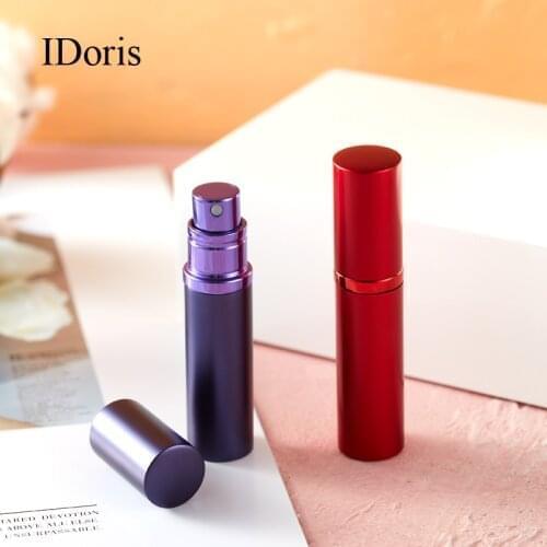 IDoris 5ml Refillable Mini Perfume Spray Bottle Aluminum Spray Atomizer Portable Travel Cosmetic Container Perfume Bottle
