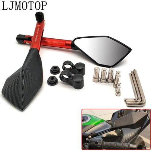 CNC Motorcycle Mirrors Moto Rearview Mirrors Side Mirrors accessories For Moto Guzzi STELVIO V7/V9 Classic Racer Stone Special