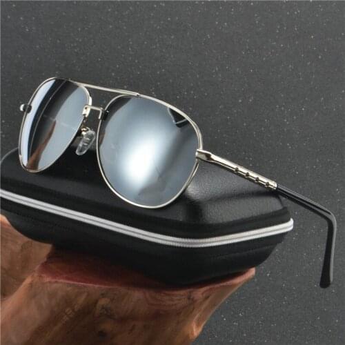 2019 New Design Alloy Frame pilot Polarized Sunglasses For Men UV400 Protection Retro Ultra Light Mens Driving Sunglasses NX