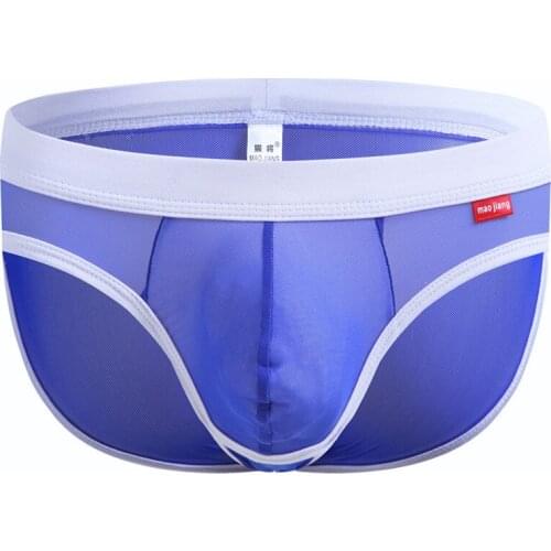 Male Briefs Mens Underwear Mens Bikini Briefs Gay Erotic Underwear Transparent Breathable Mens Briefs Low Waist Underpants