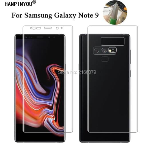 For Samsung Galaxy Note 9 Note9 6.4" Soft TPU Front Back Full Cover Screen Protector Transparent Protective Film + Clean Tools