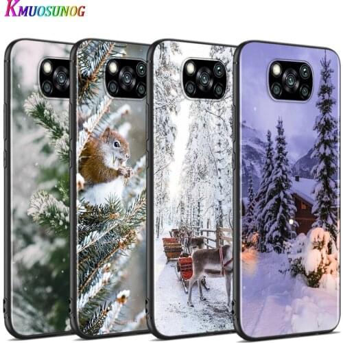 Landscape Winter Light Snow For Xiaomi Poco X3 NFC M2 X2 F2 F3 C3 M3 F1 Pro Mi Play Mix 3 A3 A2 A1 6 5 Lite Soft Phone Case