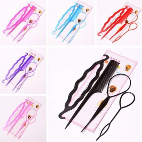 Hair Styling Tools Braid Tool Set Weave Braid Twist Tool Disk Hair Kit Pull Hair Pin Twist Styling Clip Comb Hair Accessories