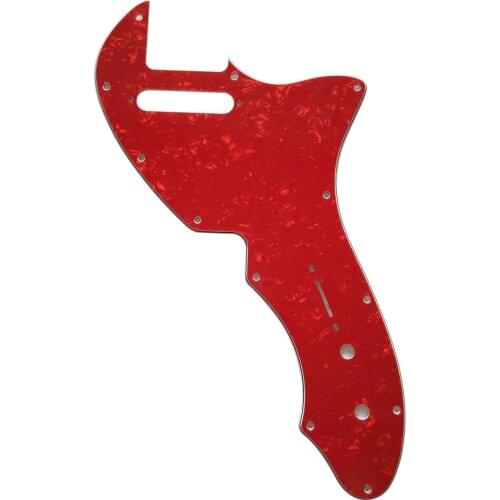 Pleroo Custom Guitar pickgaurd - For Tele 69 Thinline Guitar Pickguard Scratch Plate , 4 Ply Red Pearl