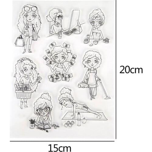 New Style Girls Day Transparent Silicone Clear Stamp For Scrapbooking DIY Craft Decoration Soft Stamp Photo Album Hot 2020