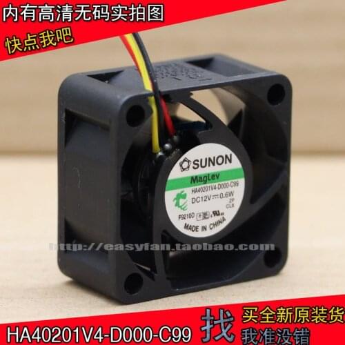 NEW SUNON HA40201V4-D000-C99 4020 4cm 12V 0.6W Maglev cooling fan