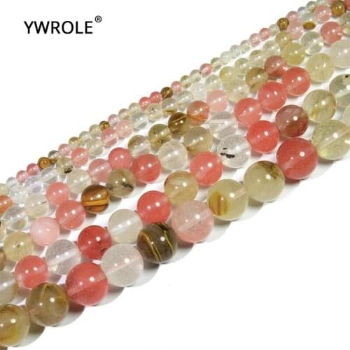 Wholesale Watermelon Round Natural Crystal Beads Stone Beads For Jewelry Making DIY Bracelet Necklace 4/6/8/10mm Strand 15