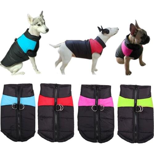 Autumn Winter Pet Dog Vest Jacket Waterproof Puppy Dog Coat Clothes For Small Medium Large Dogs French Bulldog Pitbulls Clothing