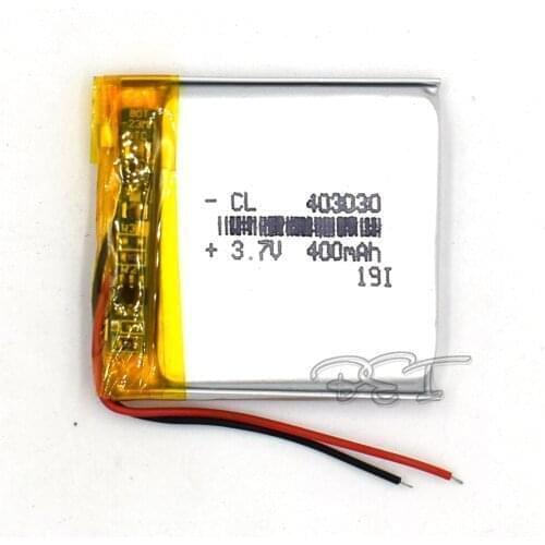 5Pcs Rechargeable Li-Polymer lithium battery 3.7V 403030 400mAh Battery With PMC For Toy MP3 MP4 GPS Speaker LED Light Camera