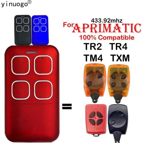 NEW APRIMATIC TR2 TR4 TM4 TXM Door Remote Control Replacement Garage Command Gate Remote Control 433.92mhz Rolling Code