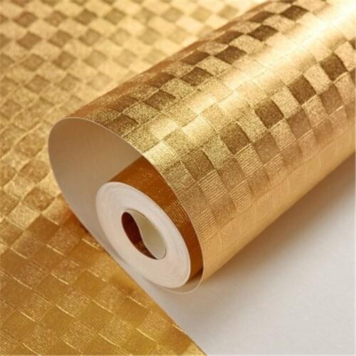 Beibehang high-end home waterproof bar mosaic KTV background wall PVC wallpaper gold papel de parede ceiling gold wallpape