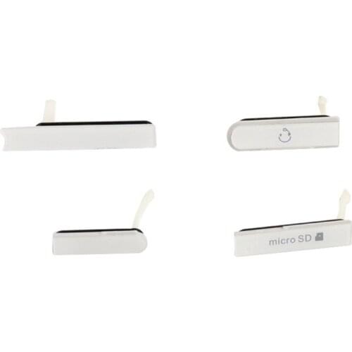 For Sony Xperia Z L36h SIM Card Cap + Micro SD + Earphone Jack + USB Charging Port Dust Plug Cover for Sony C6602 C6603