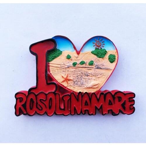 QIQIPP Italy Rossolina Marais Beach Landscape Tourist Souvenirs Magnetic Fridge Stickers Handing Gifts