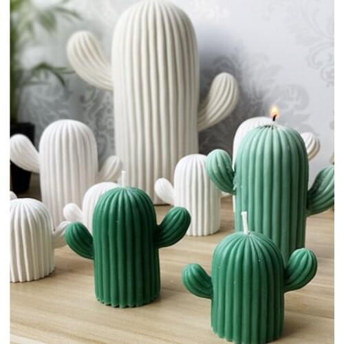 Cute Cactus Candle Mold Silicone Mold Aromatherapy Plaster Handmade Making Kit Soap Crafts Mold Diy Gifts Home Decoration