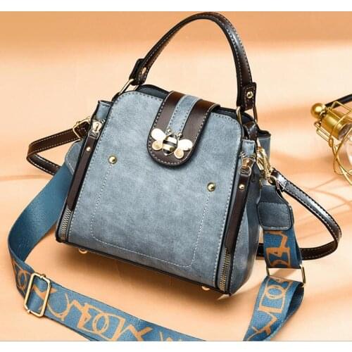 Retro PU Leather Women Bag Bee Decoration Handbags Brand Crossbody Bags Ladies Shoulder Bags Luxury Hand Bags Bucket Bag