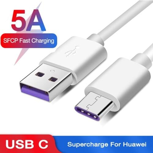 5A Super Fast USB C Cable for Huawei P30 P20 Lite Xiaomi Mi 9 8 Quick Charge 3.0 USB Type C Charging Cable for Samsung S8 S10 S9