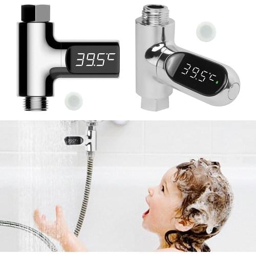 Shower Thermometer Shower Head Water Thermometer Digital LED Children Bathing Thermometer Kitchen Bathroom Faucet Accessories