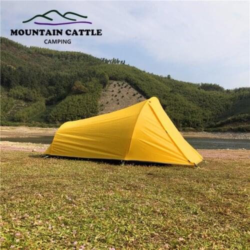 Ultra-lightweight aluminum pole 2 double outdoor mountaineering dew camping tent tunnel tunnel anti-torrential rain