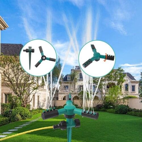 360 Degree Rotary Lawn Sprinkler Automatic Nozzle Rotating Water Sprinkler Garden Grass Sprinklers System Accessories