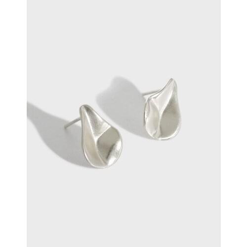 100% 925 Sterling Silver Geometric Water Drop Stud Earrings For Women Girl Birthday Gift, Cute Woman Earings Fashion jewelry