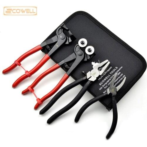 30% Off HUNTERrapoo 4pcs Glass pliers Kit 1 pc 6 inch convex jaw glass nipper 1pc 8 inch mosaic cutting plier and tile plier