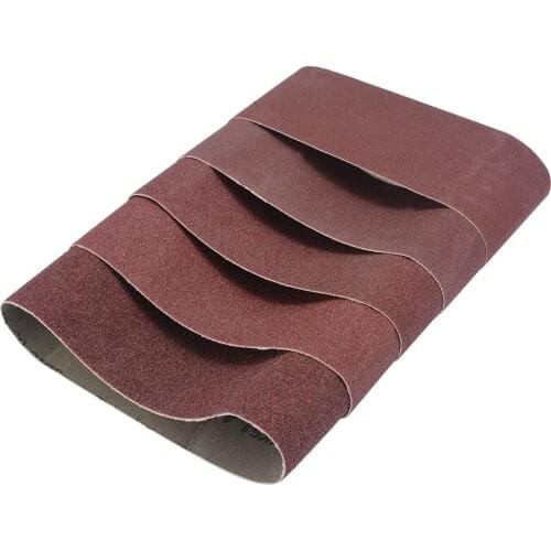 5Pcs/Set 457x75mm Sanding Belts 60 80 100 120 240 Grits Sandpaper Abrasive Bands Sander Grinding Polishing Tools