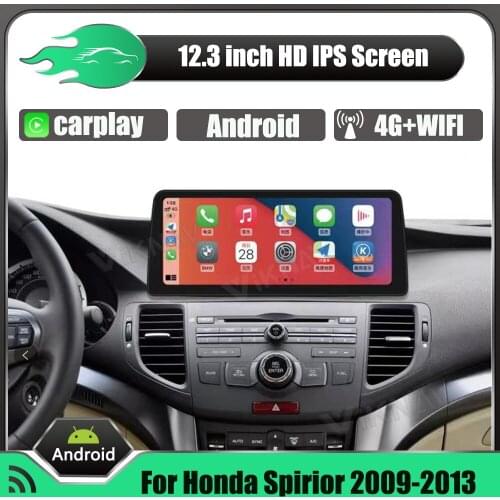 Car navigator For Honda Spirior 2009-2013 stereo 12.3 Inch Android Car GPS Navigation Audio Video Radio DVD Multimedia player