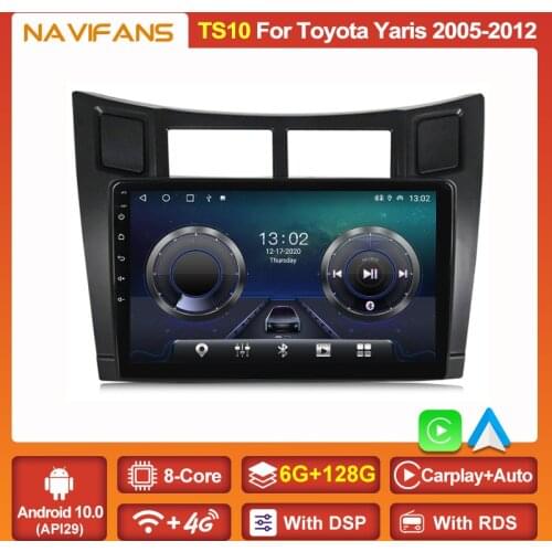 6G+128G Car Radio Multimedia Video Player Android 11 For Toyota Yaris XP90 2005 - 2012 Navigation GPS 2 Din DVD Wireless Carplay