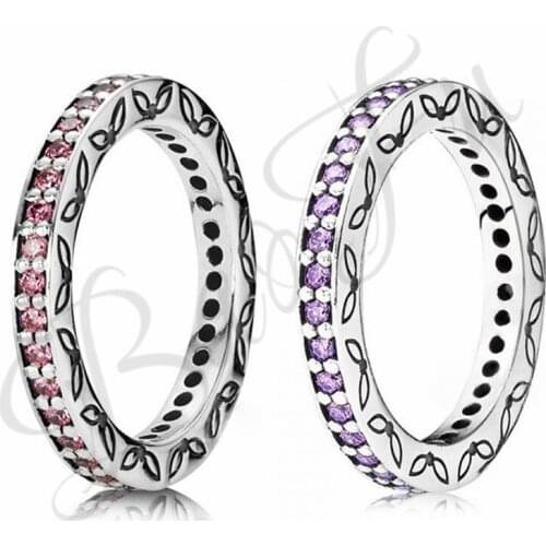 Baofu New 925 Sterling Silver Ring Shiny Charm Leaves Bud Pattern Ring Suitable For Original Women Gift High Jewelry