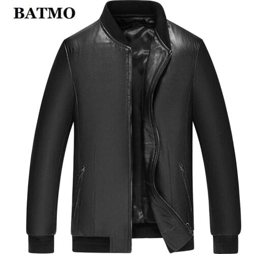 BATMO 2020 new arrival high quality natural cow leather casual slim jackets men,mens real leather jackets AL39
