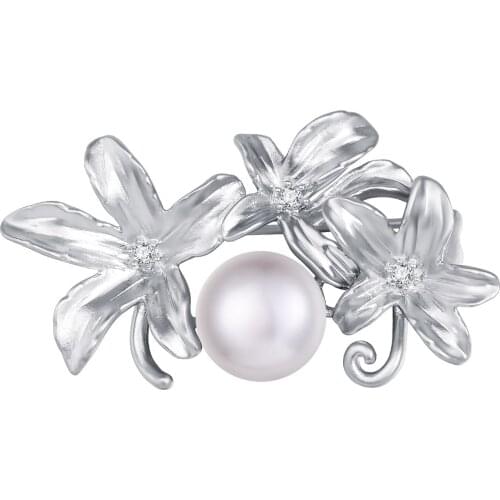 Pearl Flower Brooches For Women Retro New Copper Brooch Pin Fashion Clothing Jewelry accesorios mujer broches para ropa mujer