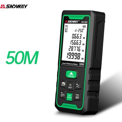 SNDWAY Laser Distance Meter 100m 70m 50m Digital Range Finder Rangefinder Trena Lazer Tape Measure Ruler Roulette Measurer Tool