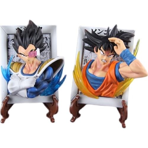 Anime Dragon Ball Fridge Magnets Figure Goku Vegeta Super Saiyan 12CM PVC Model Action Figure GK Collection Toys Gift