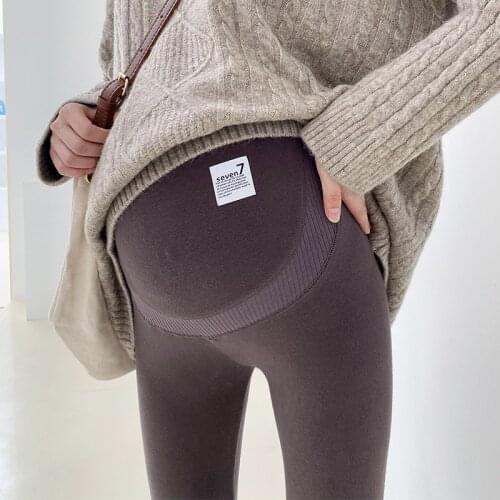 Cotton Maternity Leggings Pants For Pregnant Women Warm Winter Slim Maternity Clothes Thick Pregnancy Trousers Clothings 2020
