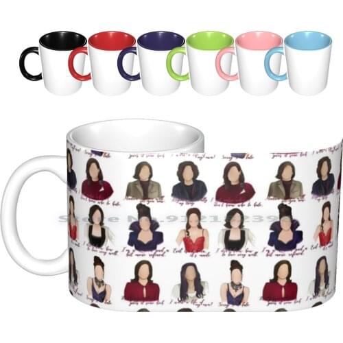 The Many Faces Of Regina Mills Quotes Ceramic Mugs Coffee Cups Milk Tea Mug Regina Mills Ouat Once Upon A Time Evil Queen