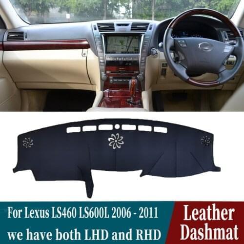Leather Dashmat Dashboard Cover Pad Dash Mat Carpet Car-Styling accessories For Lexus LS460 LS600L 2006 2007 2008 2009 2010 2011