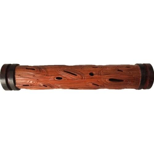 Red sandalwood incense wood carving vertical hollow vertical cylinder Rosewood antique mahogany inserted incense censer factory