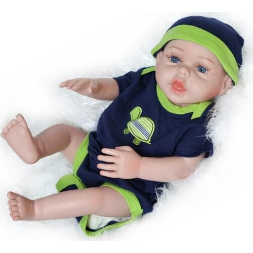 21inch Simulation Rebirth Doll Baby Boy Soft Rubber Accompany Sleeping Children Photography Play House Toy Gift
