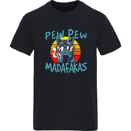 Oversize Mens T-shirts Pew Madafaka Harajuku High Quality Clothing Tops Cute Male S-3XL Retro 2020 New Arrival Ropa De Hombre