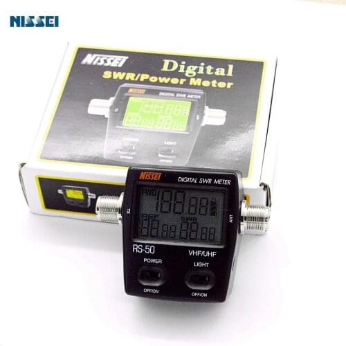 NISSEl RS-50 Digital SWR Standing-Wave & Power Meter 125-525Mhz 120W for Two Way Radio mini Protable ham Radio Tester