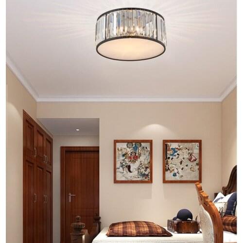 Post modern American Gold Crystal Pendant Light Iron for Dining Room Restaurant Room Living Room LED E27 Bulb