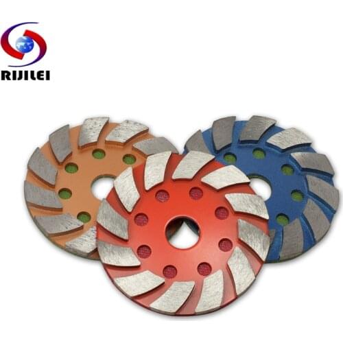 RIJILEI 3PCS 4Inch Metal Diamond Polishing Pad 100mm Wet or Dry Concrete Floor Polishing Pad Marble Granite Grinding Disc 4JKP