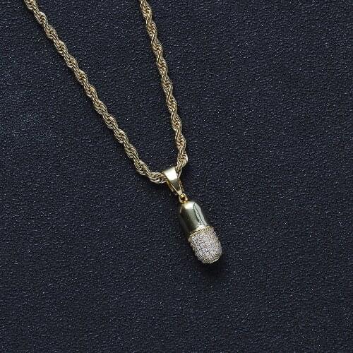 Rock Bling Bling Brass Pendants Mirco Pave Prong Setting Hip Hop Jewelry For Man and Women CN304