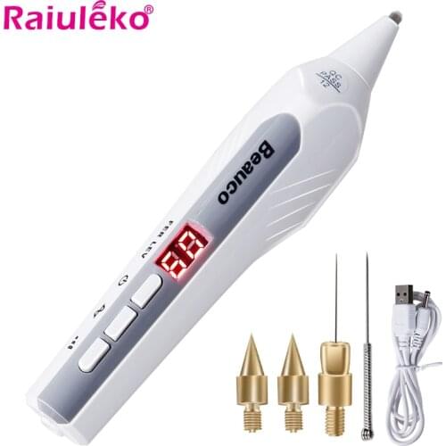 9 level Plasma Pen Face Skin Spot Removal Pen Mole Skin Tag Removal Device Tattoo Freckle Wart Remover Machine Beauty Care Tool