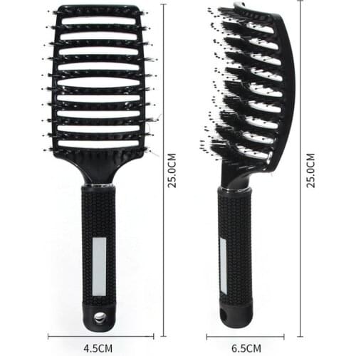 Hair Brush Bristle Hair Brush Nylon Detangle Hair Comb Women Hair Scalp Massage Comb Wet/Dry Brushes for Hairdressing Salon