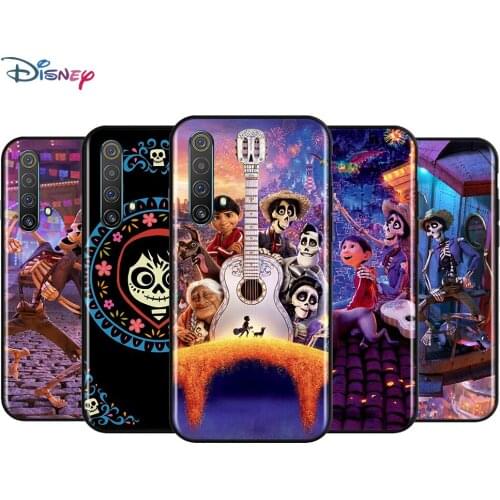Silicone Black Cover Movie-Coco For Realme 2 3 3i 5 5S 5i 6 6i 6S 7 Global X7 Pro 5G Phone Case Shell