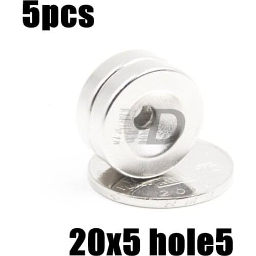 5pcs Rare Earth Magnets Diameter (specificati number:20 5 hole :5) Small Round Magnets Fridge Permanent Neodymium Magnets