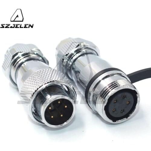 WF16 5pin Pair Outdoor Waterproof connectors IP67,Power Industrial cable connector 5pin socket and plug
