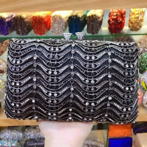 XIYUAN women red/silver/purple/black Bridal wallet purse banquet/Dinner/cocktail/wedding clutch evening bags crossbody bag gifts