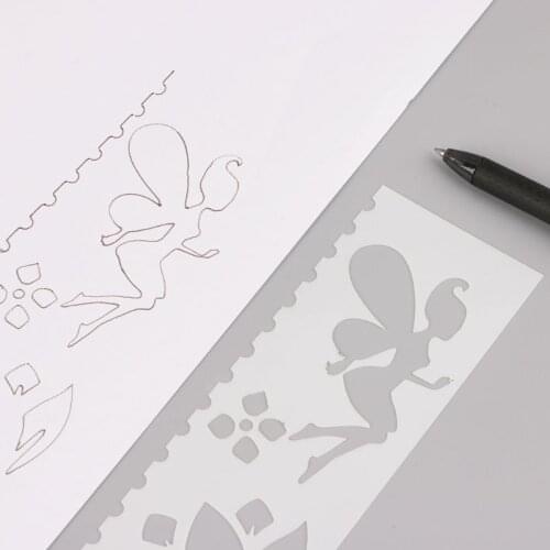 YYDS 8Pcs/set Kids Plastic Drawing Template Rulers Stencils DIY Painting DIY Making School Supply Tools Craft